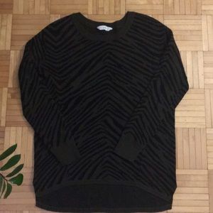 Animal print wool mix sweater